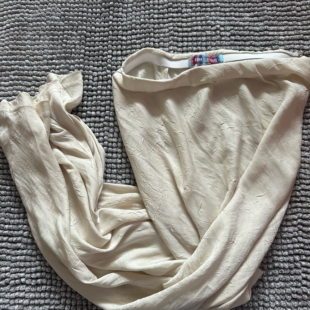 Urban Outfitters Cream Silk Maxi Skirt
